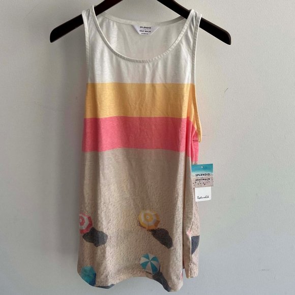 ⛱3x HP!⛱ NWT Splendid x Gray Malin Beach Tank Top - Picture 3 of 10